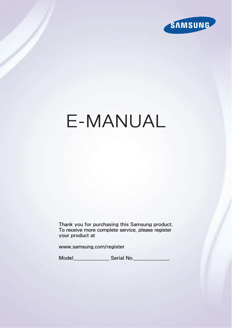 Page n°1 - Manuel utilisateur Samsung UN46H6203AF