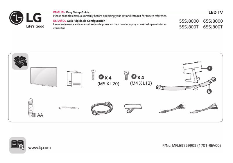 Page n°1 - Manuel utilisateur LG 65SJ8000-SA