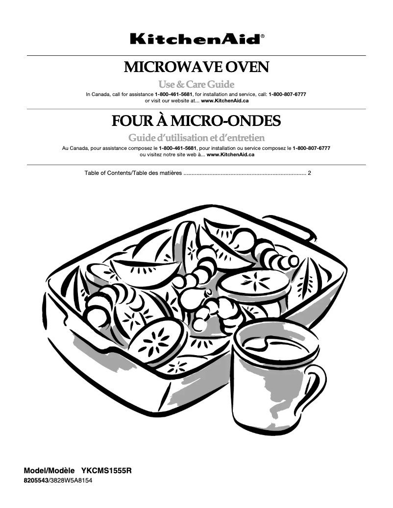 Page 1 de la notice Manuel utilisateur KitchenAid YKCMS1555RBL1