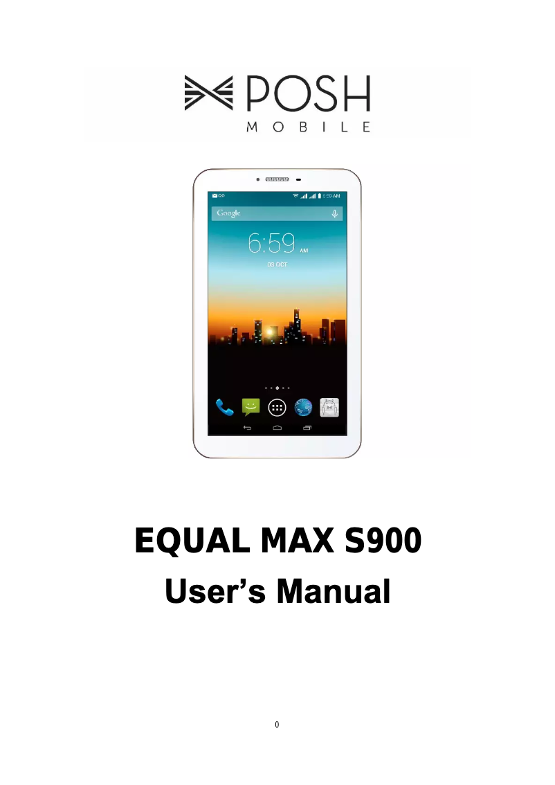 Page n°1 - Manuel utilisateur Posh Mobile Equal Max S900