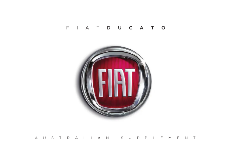 Image de la première page du manuel de l'appareil Ducato (2022)