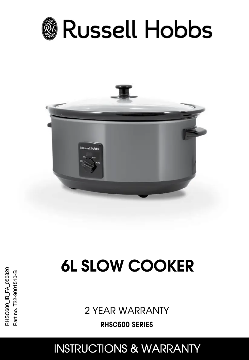 Imagen de la primera página del manual del dispositivo RHSC600