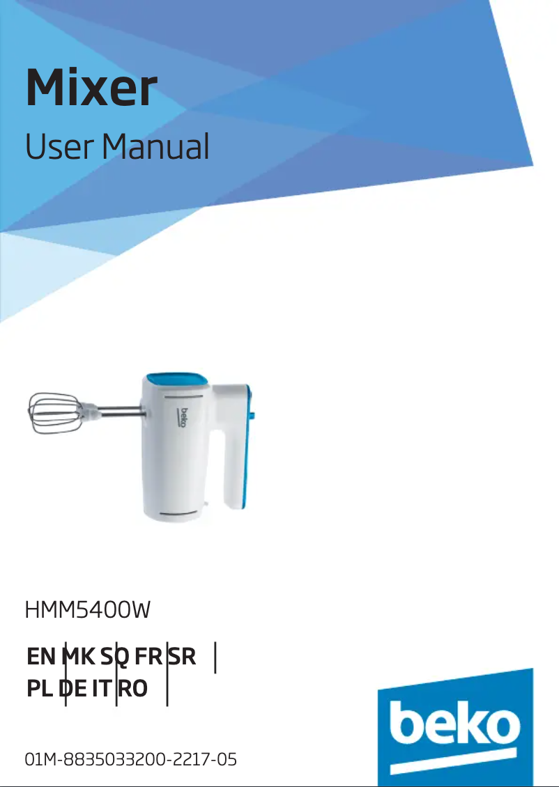 Image de la première page du manuel de l'appareil HMM5400W