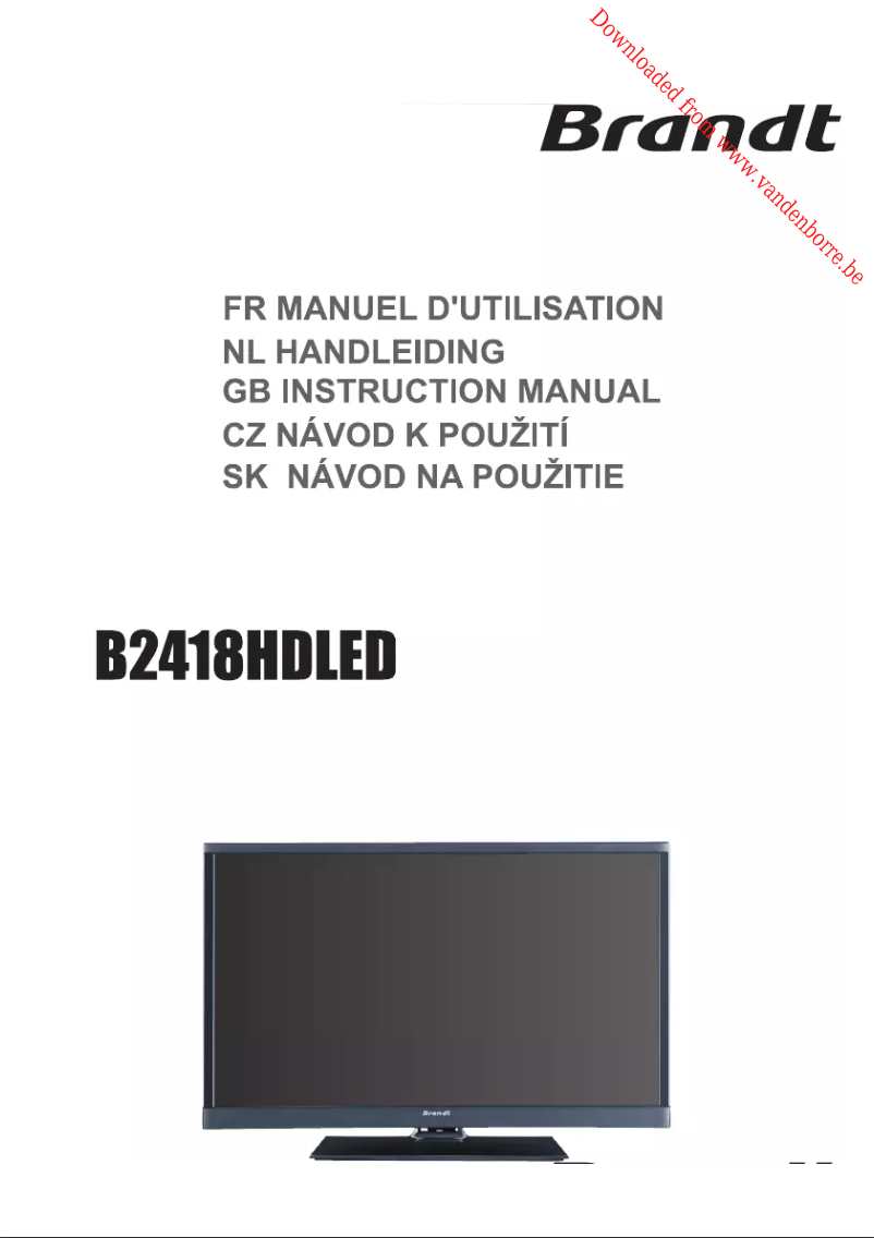Page 1 de la notice Manuel utilisateur Brandt B2418HDLED