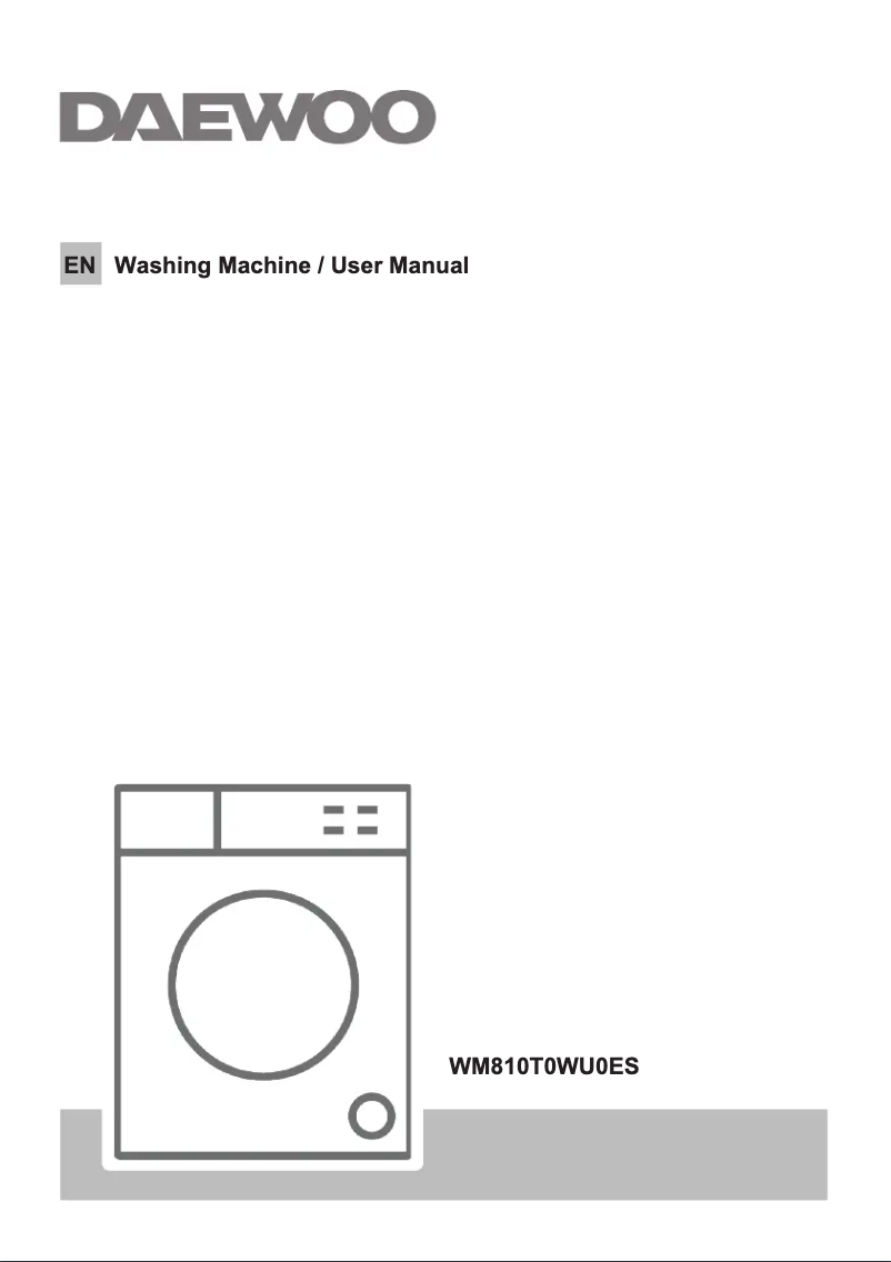 Page 1 de la notice Manuel utilisateur Daewoo WM810T0WU0ES