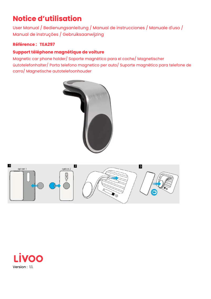 Image de la première page du manuel de l'appareil TEA297