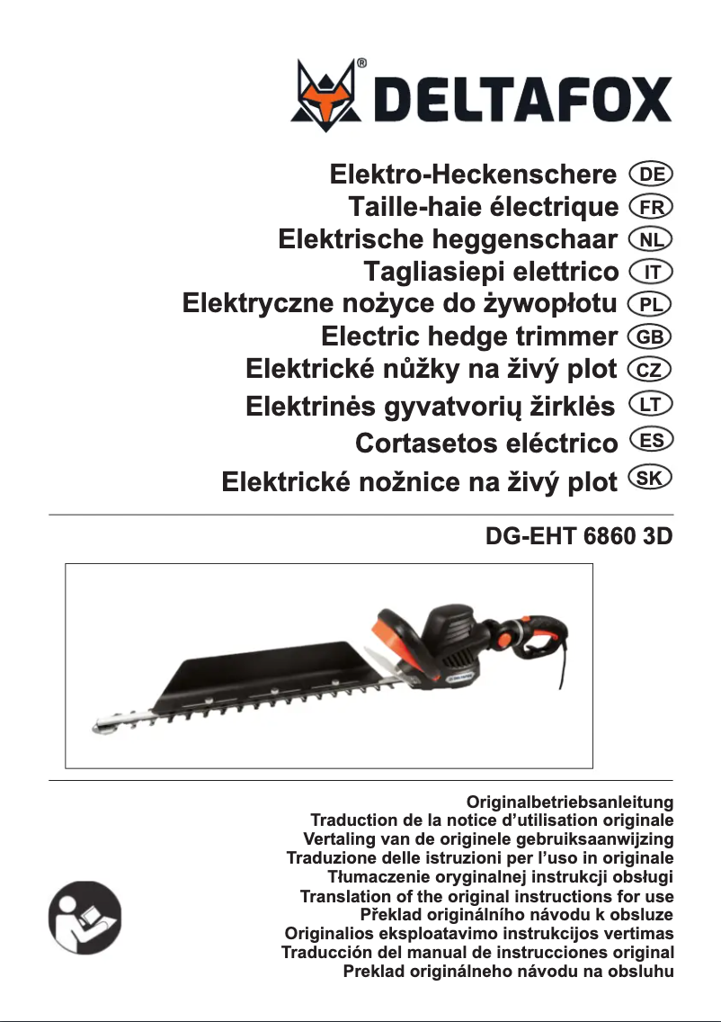 Page 1 de la notice Manuel utilisateur Deltafox DG-EHT 6860 3D