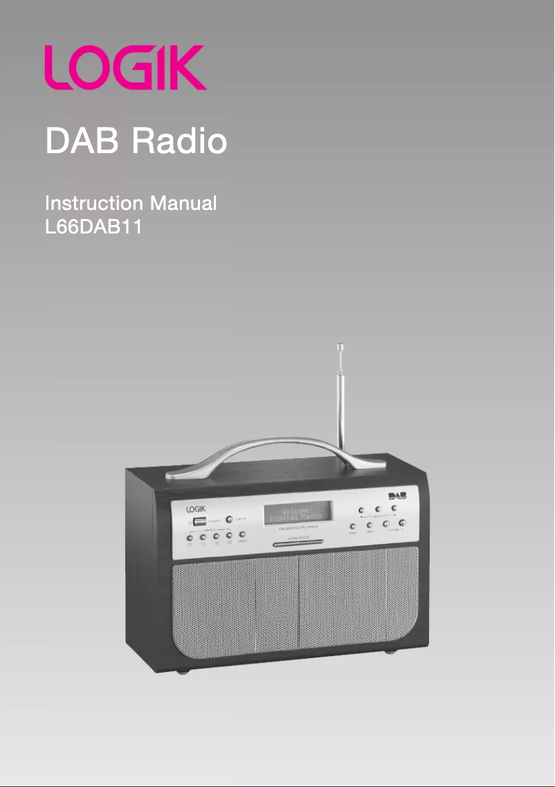 Page 1 de la notice Manuel utilisateur Logik L66DAB11