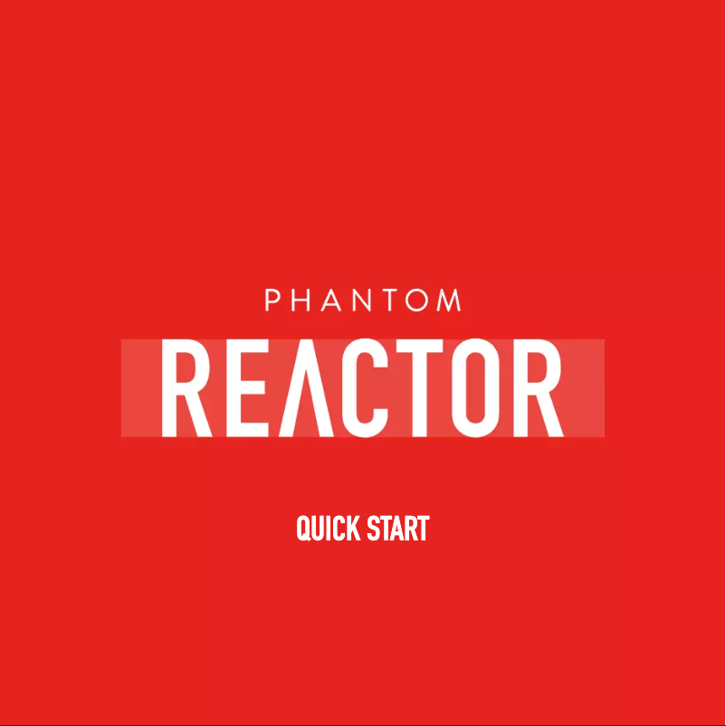 Image de la première page du manuel de l'appareil Phantom Reactor 900