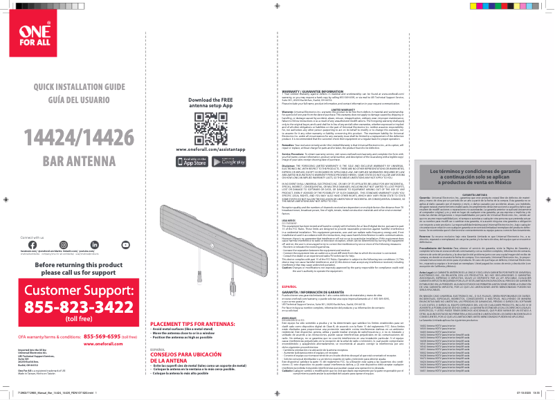 Image de la première page du manuel de l'appareil 14424