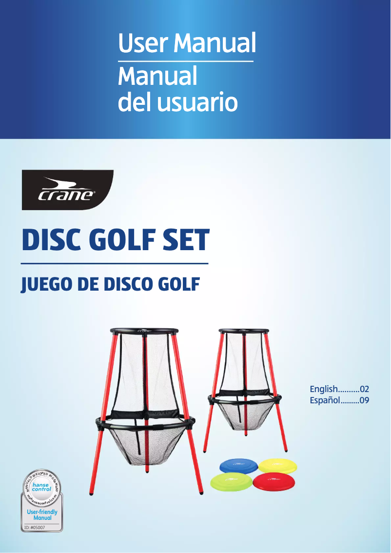 Page n°1 - Manuel utilisateur Crane 4 Player Disc Golf 45252