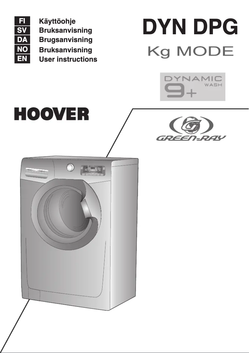 Page n°1 - Manuel utilisateur Hoover DYN 9164DPG/L-S