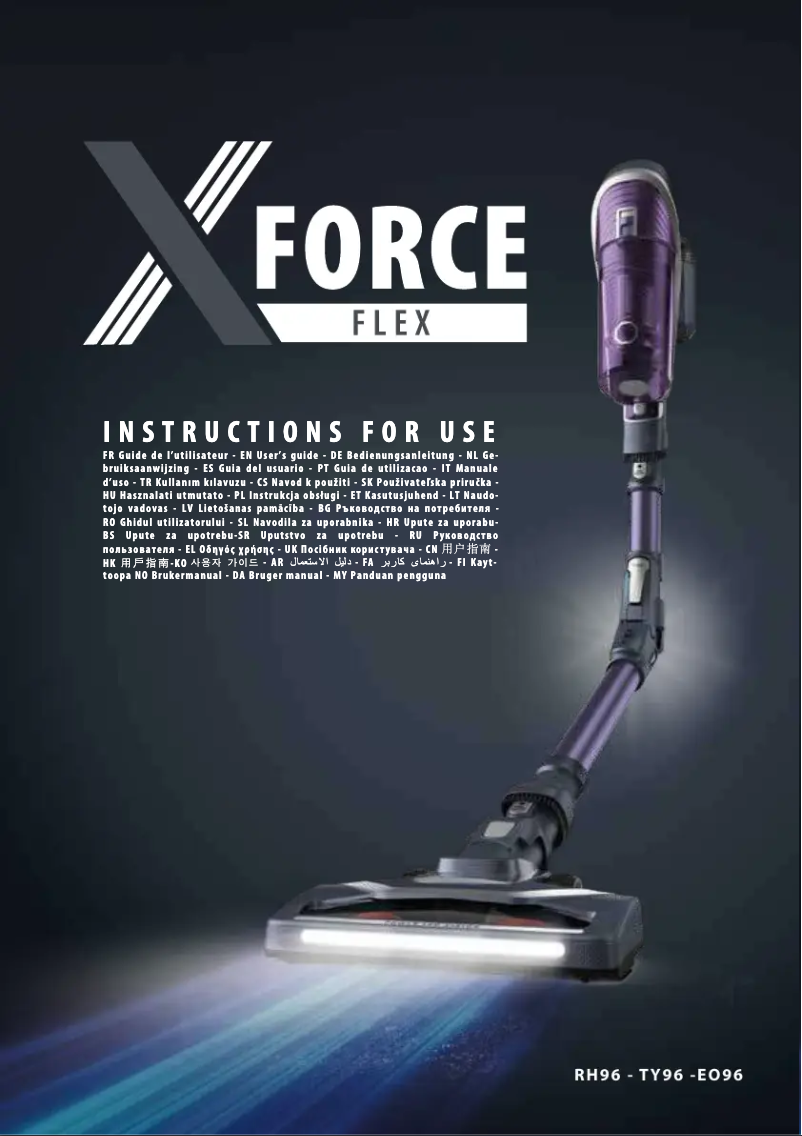 Página 1 del manual Manual de usuario Rowenta X-Force Flex 8.60 RH9678