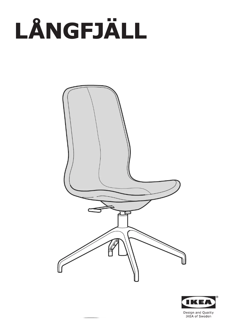 Page 1 de la notice Instructions / montage Ikea LANGFJALL