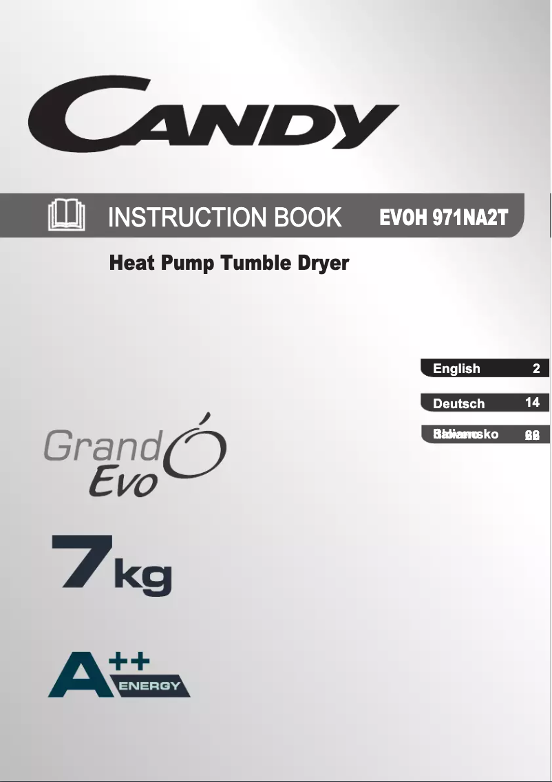 Page n°1 - Manuel utilisateur Candy EVOH 971NA2T-S