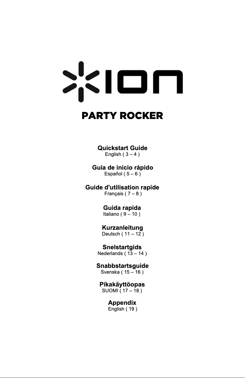 Image de la première page du manuel de l'appareil Party Rocker