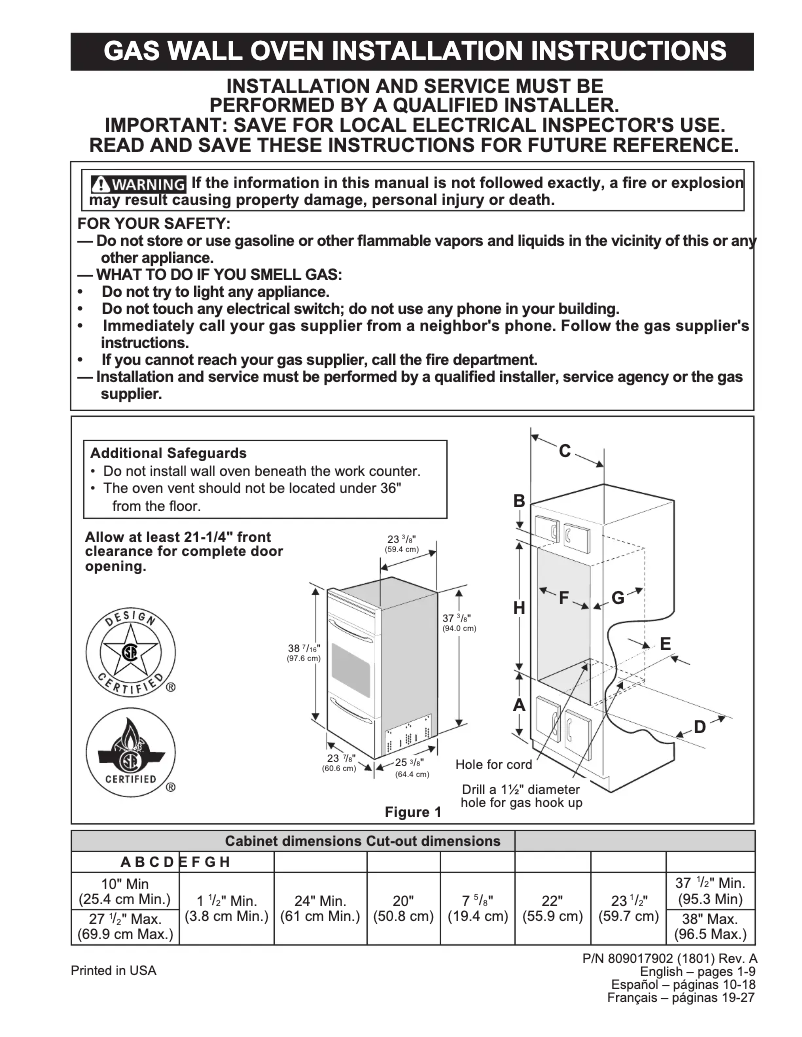 Page n°1 - Fiche technique Kenmore 40413
