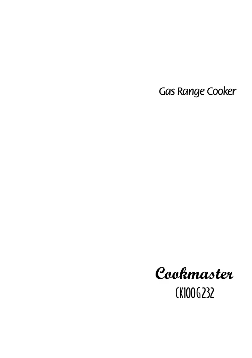 Image de la première page du manuel de l'appareil Cookmaster CK100G232
