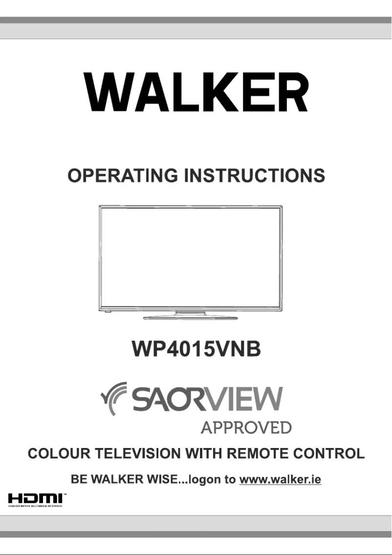 Page n°1 - Manuel utilisateur Walker WP4015VNB