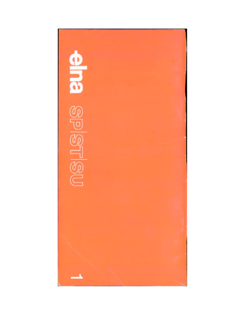 Page 1 de la notice Manuel utilisateur Elna Plana Special SP