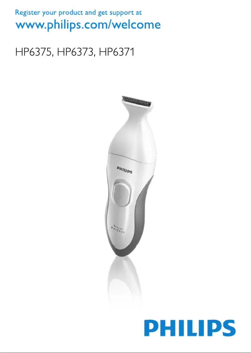 Page n°1 - Manuel utilisateur Philips Bikini Perfect HP6373