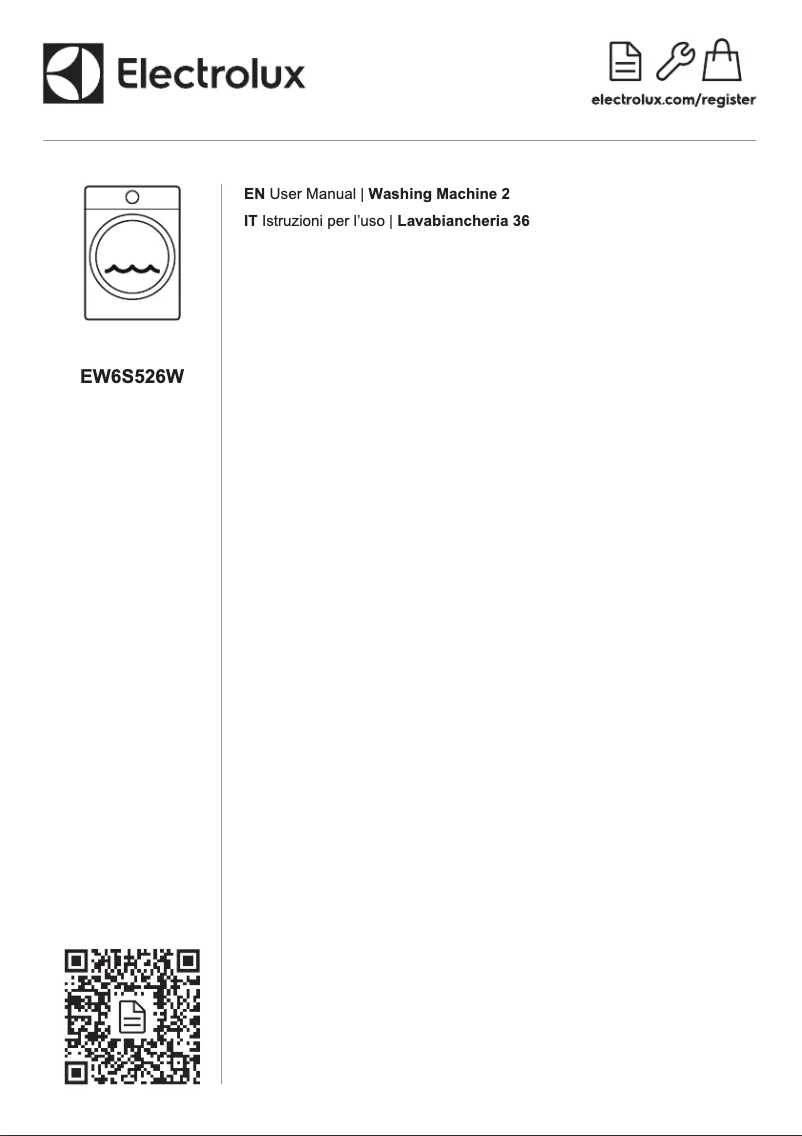 Page n°1 - Manuel utilisateur Electrolux EW6S526W