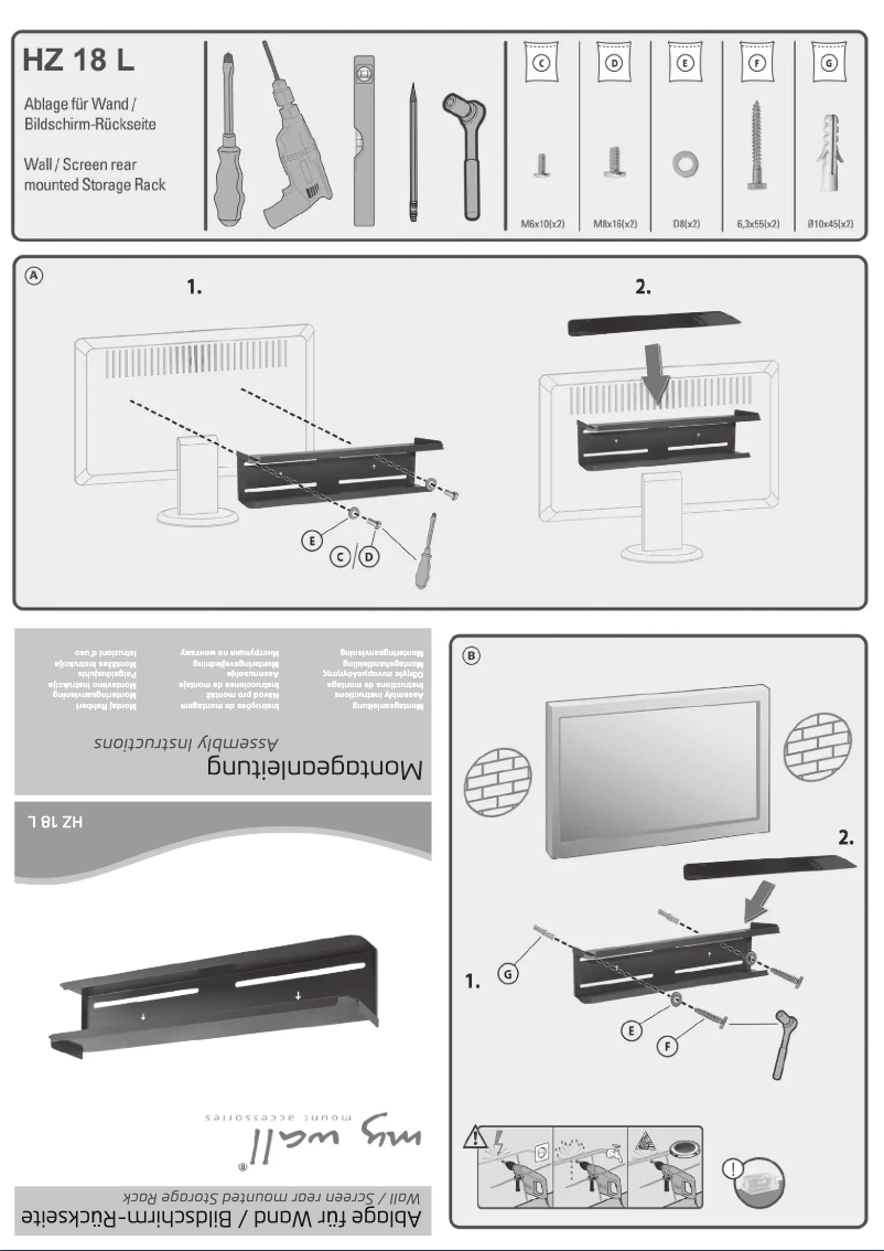 Page 1 de la notice Manuel utilisateur My Wall HZ 18 L