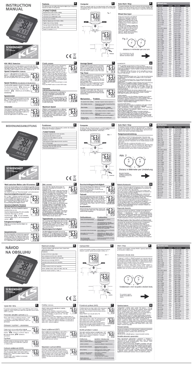 Page 1 de la notice Manuel utilisateur Kellys Screenshot WL