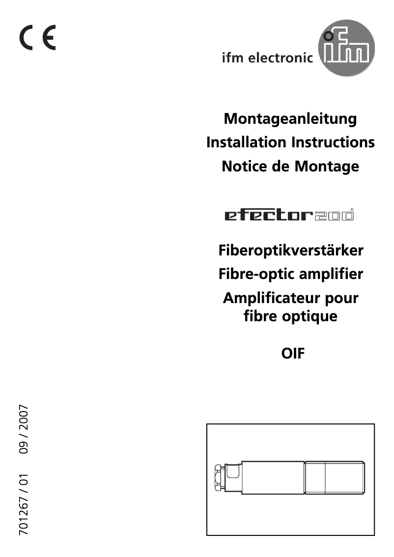 Page n°1 - Manuel utilisateur IFM OI0013