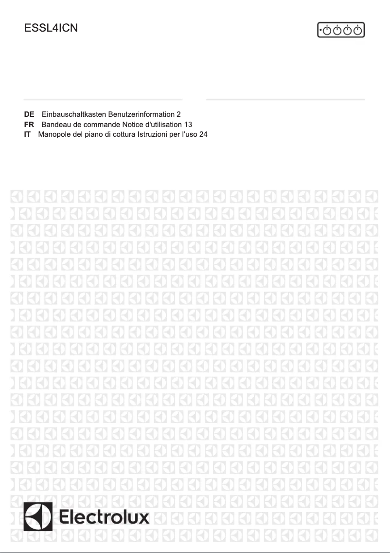 Page n°1 - Manuel utilisateur Electrolux ESSL4ICN
