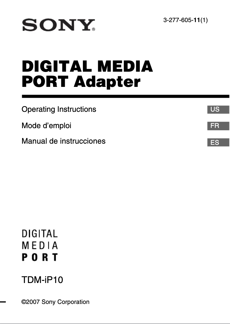 Image de la première page du manuel de l'appareil DAV-HDX275
