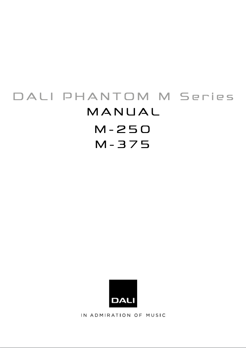 Page 1 de la notice Mode d'emploi Dali Phantom M-375