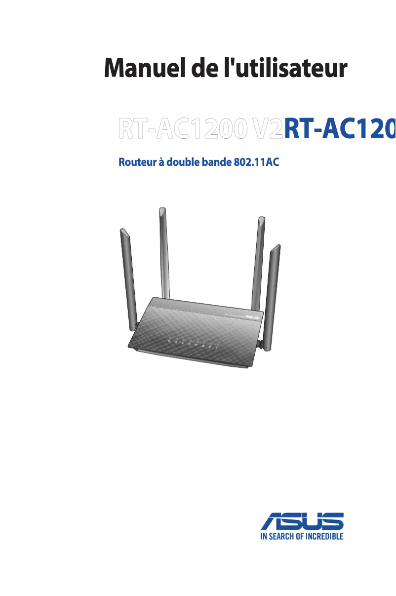 Page 1 de la notice Manuel utilisateur Asus RT-AC1200 v.2