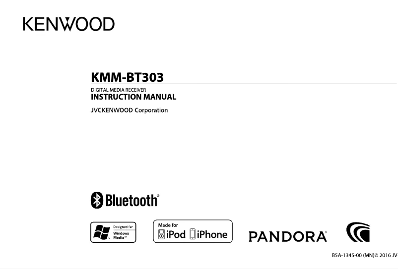 Image de la première page du manuel de l'appareil KMM-BT303