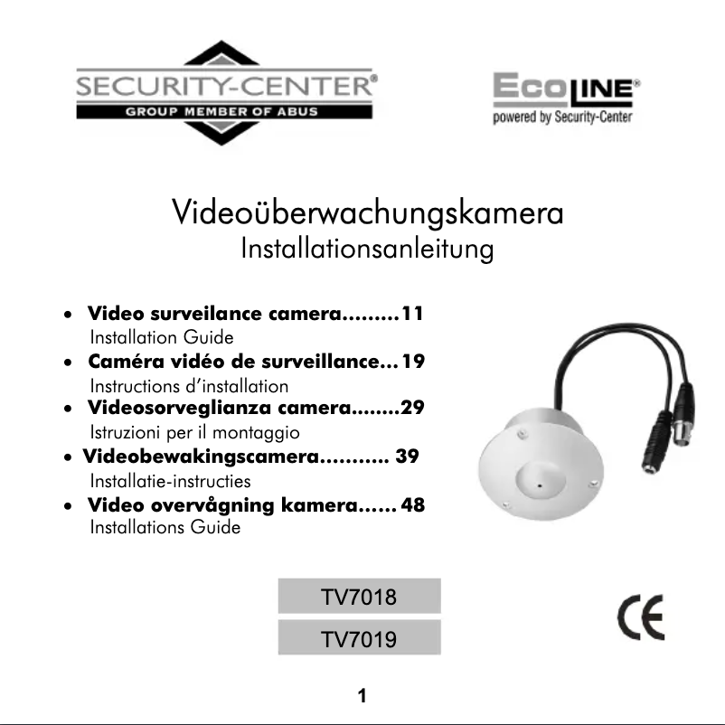 Imagen de la primera página del manual del dispositivo TV7018