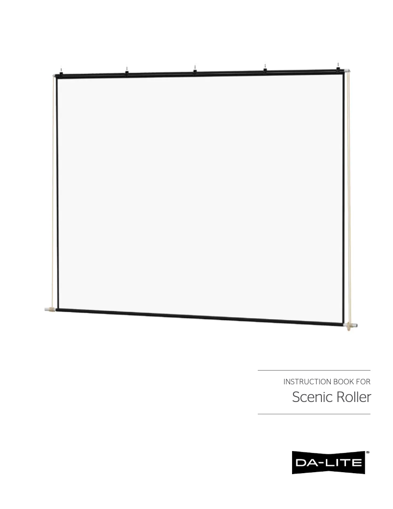 Page 1 de la notice Manuel utilisateur Da-Lite Scenic Roller 40323