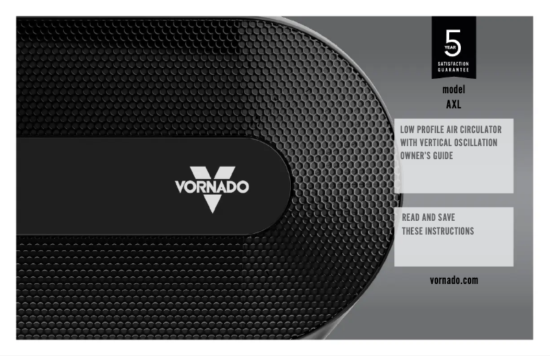 Página 1 del manual Manual de usuario Vornado AXL