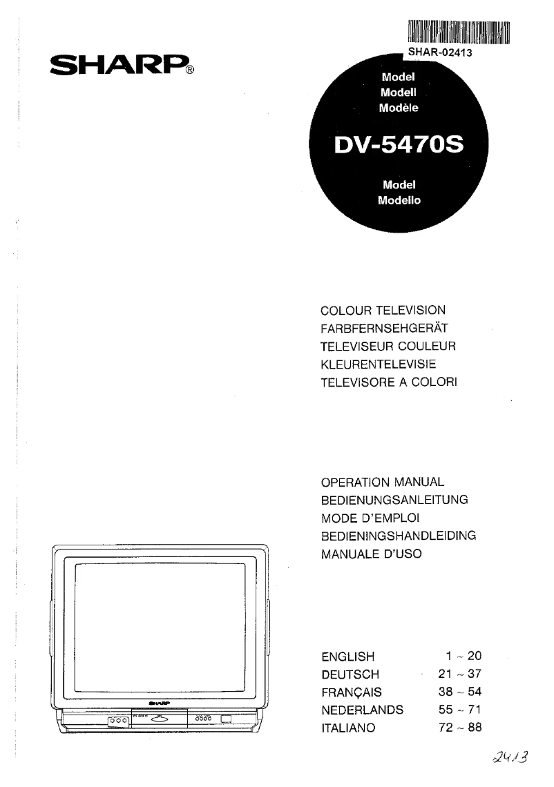 Page 1 de la notice Manuel utilisateur Sharp DV5470S