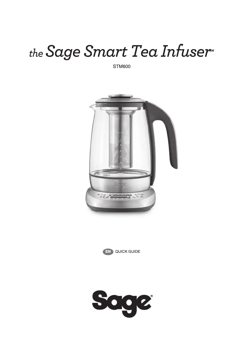 Page 1 de la notice Manuel utilisateur Sage the Smart Tea Infuser BTM600
