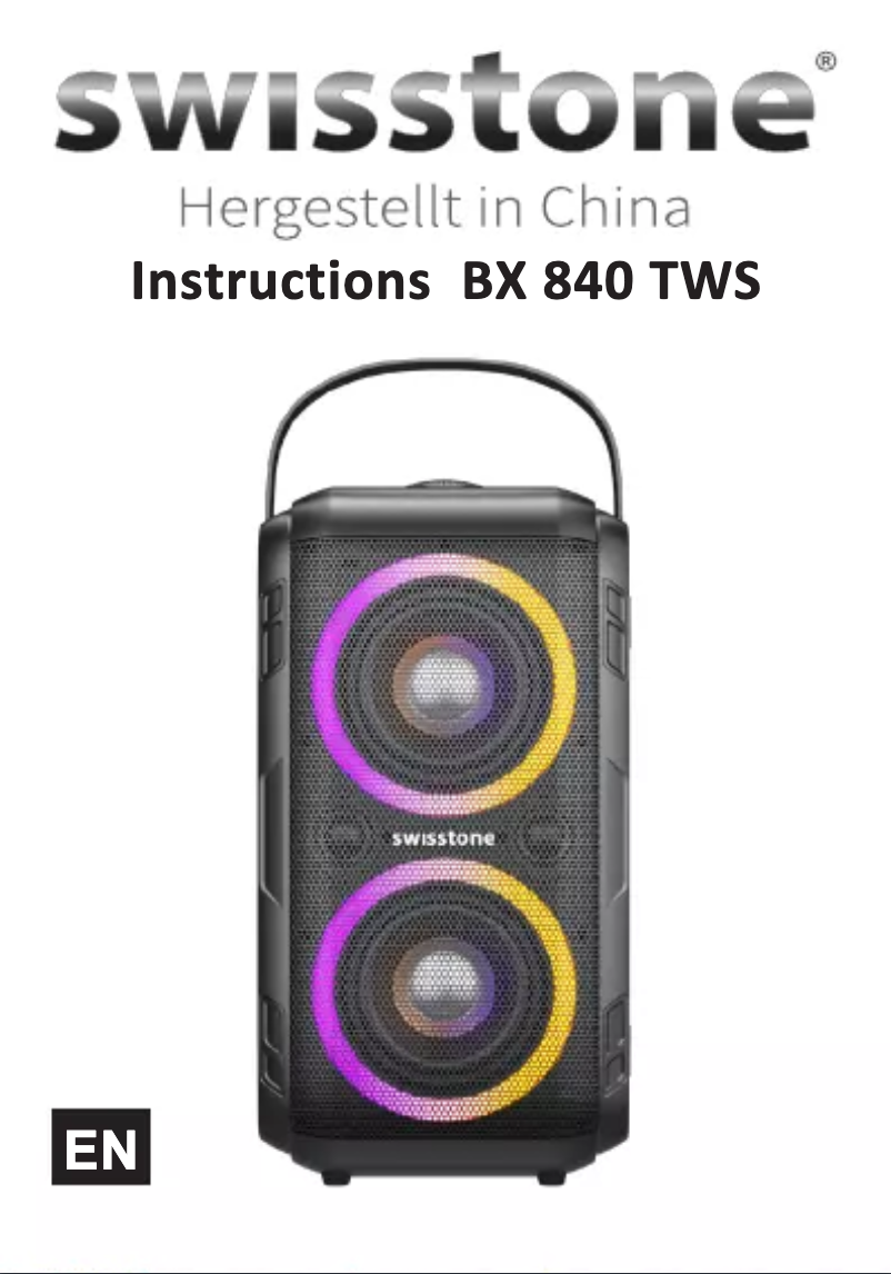 Image de la première page du manuel de l'appareil BX 840 TWS