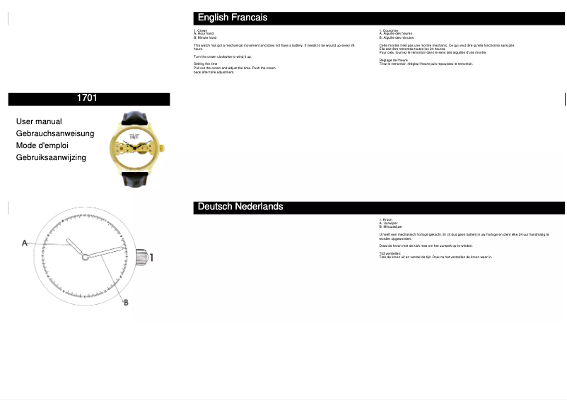 Page 1 de la notice Manuel utilisateur Davis 1701