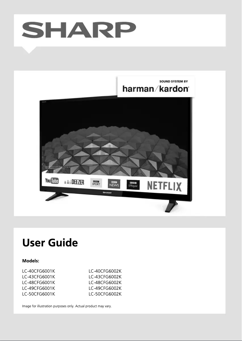 Page 1 de la notice Manuel utilisateur Sharp LC-48CFE6001K