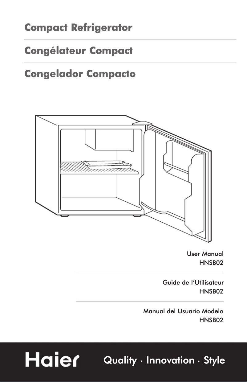 Page n°1 - Manuel utilisateur Haier HNSB02BB