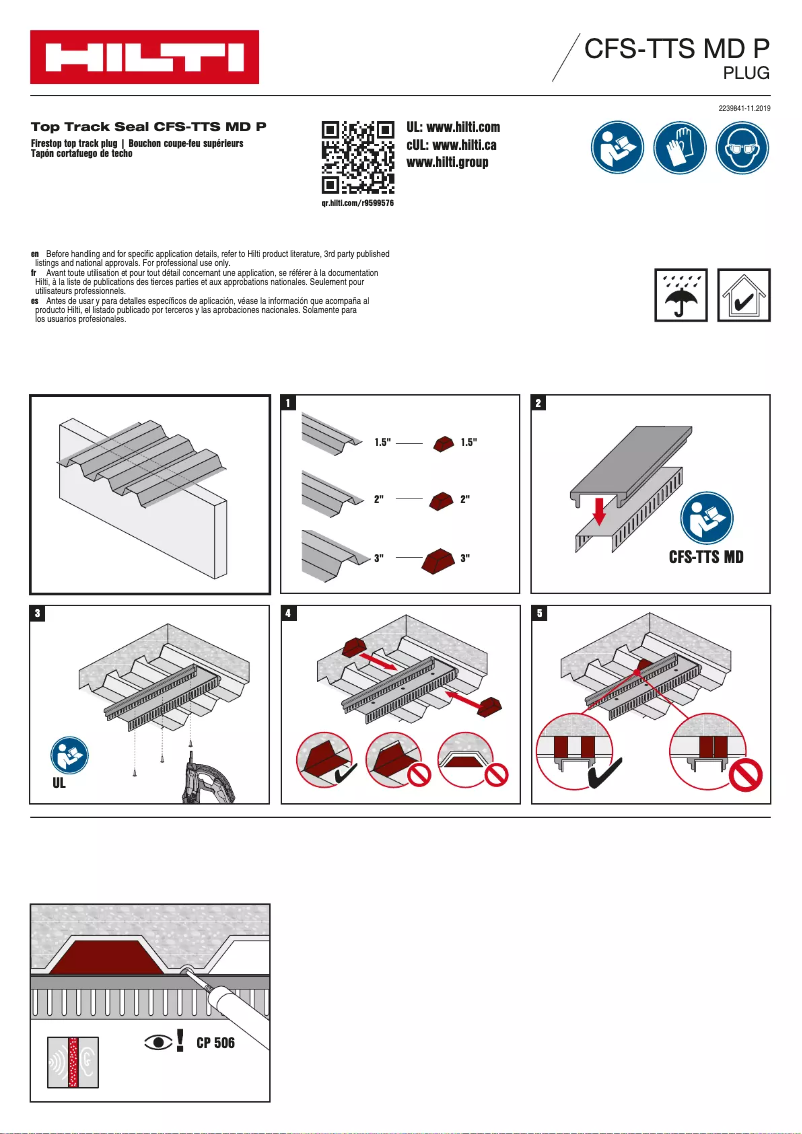 Page n°1 - Manuel utilisateur Hilti CFS-TTS MD P
