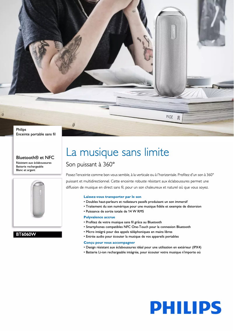 Page n°1 - Fiche technique Philips BT6060W
