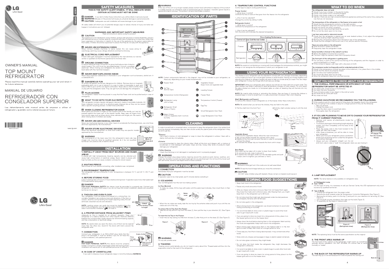 Image de la première page du manuel de l'appareil GM-C322QQCA
