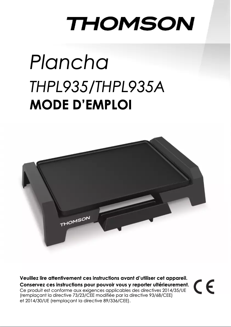 Page n°1 - Manuel utilisateur Thomson THPL935A