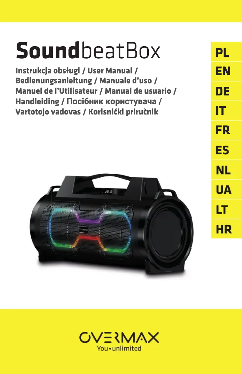 Image de la première page du manuel de l'appareil Soundbeat Box