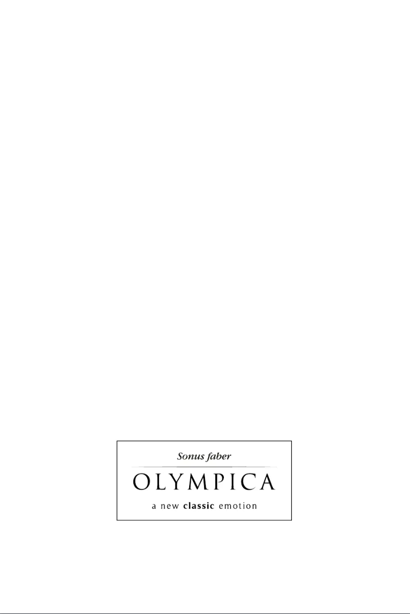 Page 1 de la notice Manuel utilisateur Sonus Faber Olympica II