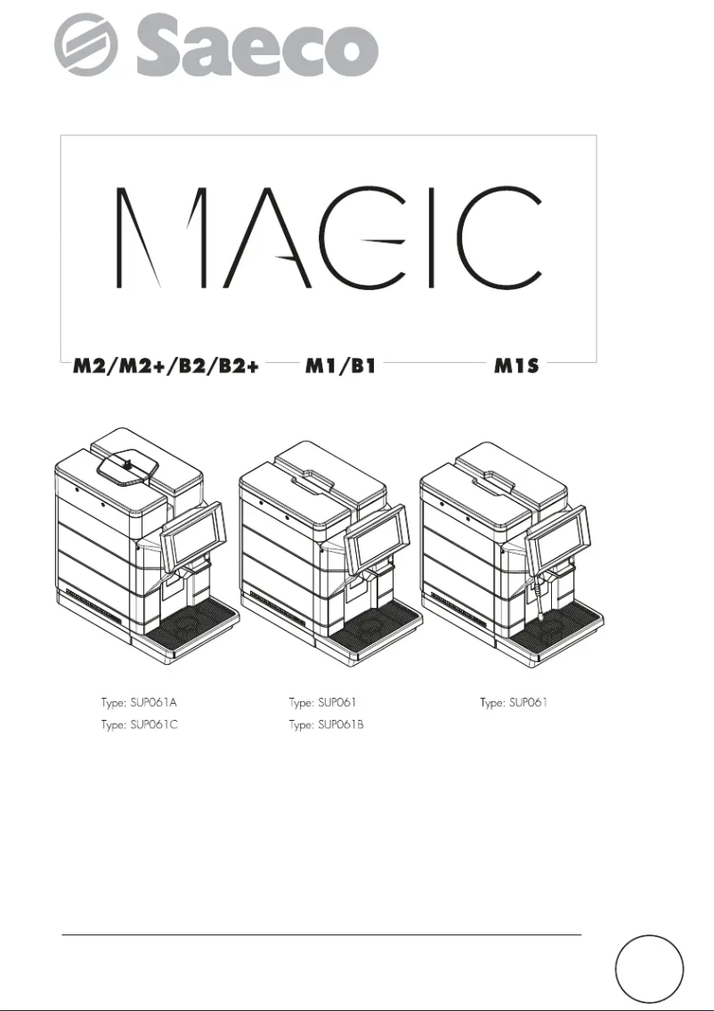 Page 1 de la notice Manuel utilisateur Saeco Magic M2+